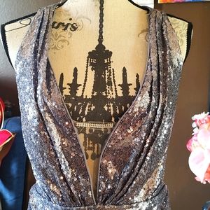 COPY - Glam silver liquid metal dress